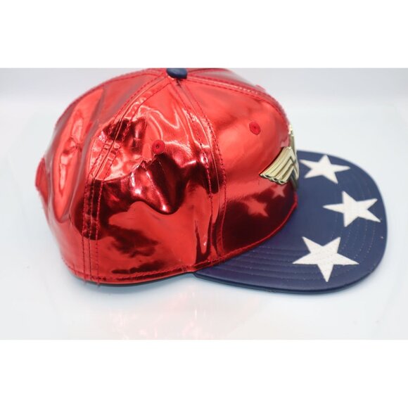 Wonder Woman DC Comics Red & Blue Snapback Hat With Stars OSFM - Picture 4 of 6